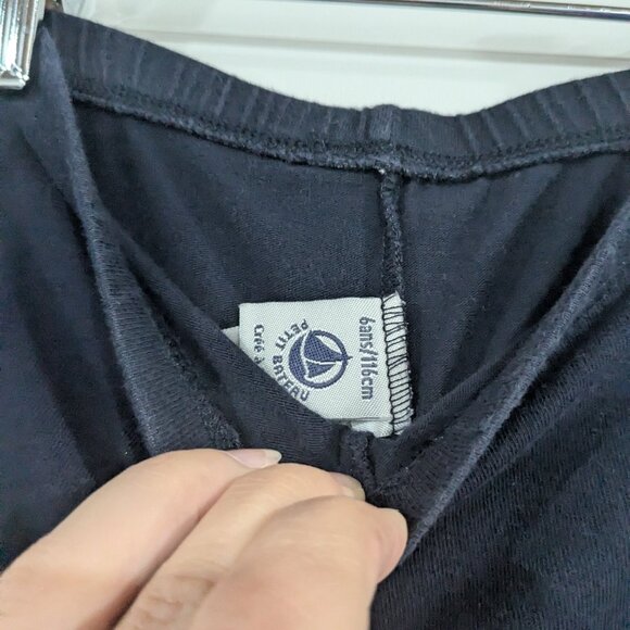 Petit Bateau Basic Leggings Tights Navy Blue Size 6 - Picture 3 of 4